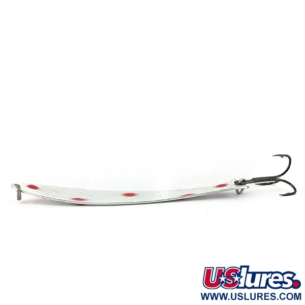 Vintage   Acme Flash-King Wobbler, 2/5oz White / Red fishing spoon #14304