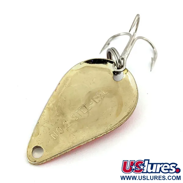 Vintage   Acme Stee-Lee, 1/4oz Gold / Orange fishing spoon #14306