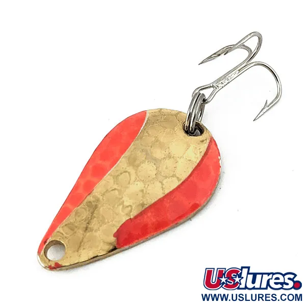 Vintage   Acme Stee-Lee, 1/4oz Gold / Orange fishing spoon #14306