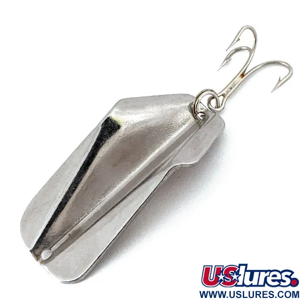 Vintage   Jake's Lures Wobbler, 1/3oz Nickel / Red fishing spoon #14314