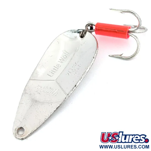 Vintage   Mepps Little Wolf, 2/5oz Silver fishing spoon #14315