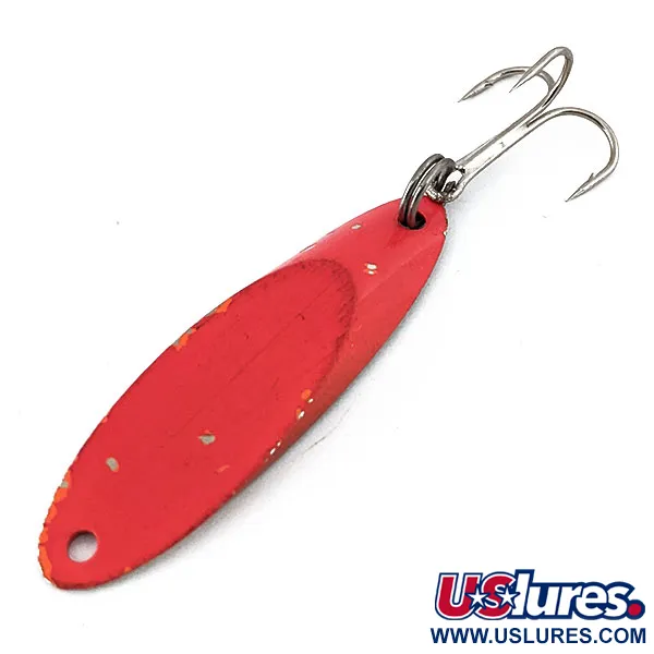 Vintage  Acme Kastmaster, 1/2oz Red / Nickel fishing spoon #14317
