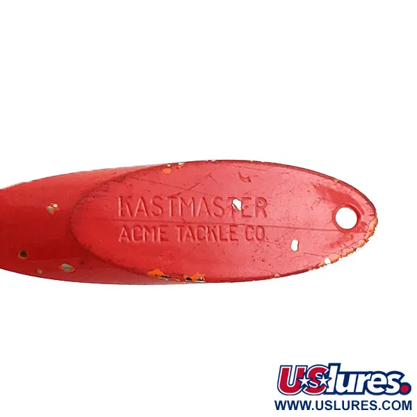 Vintage  Acme Kastmaster, 1/2oz Red / Nickel fishing spoon #14317
