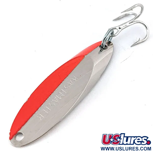 Vintage  Acme Kastmaster, 1/4oz Nickel / Orange fishing spoon #14320