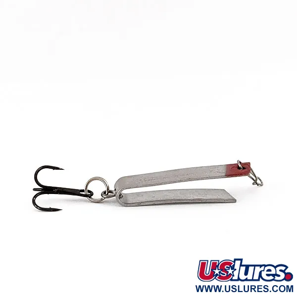 Vintage   Luhr Jensen Super-Duper 502, 3/32oz Nickel / Red fishing spoon #14325