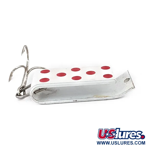 Vintage   Jake's Lures Lil Jake, 1/3oz White / Red fishing spoon #14326