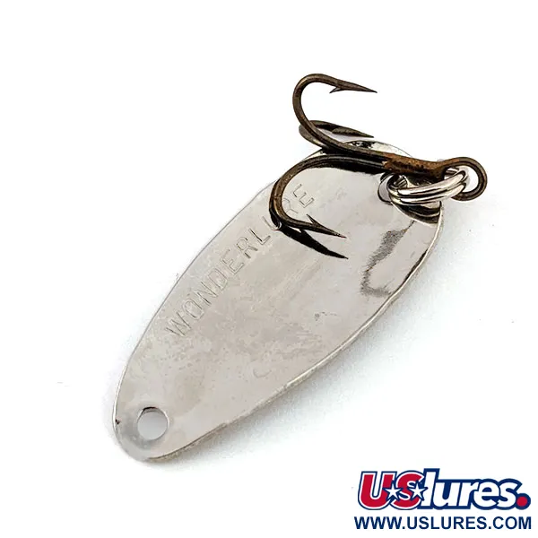Vintage  Acme Wonderlure, 3/16oz Hammered Nickel fishing spoon #14334