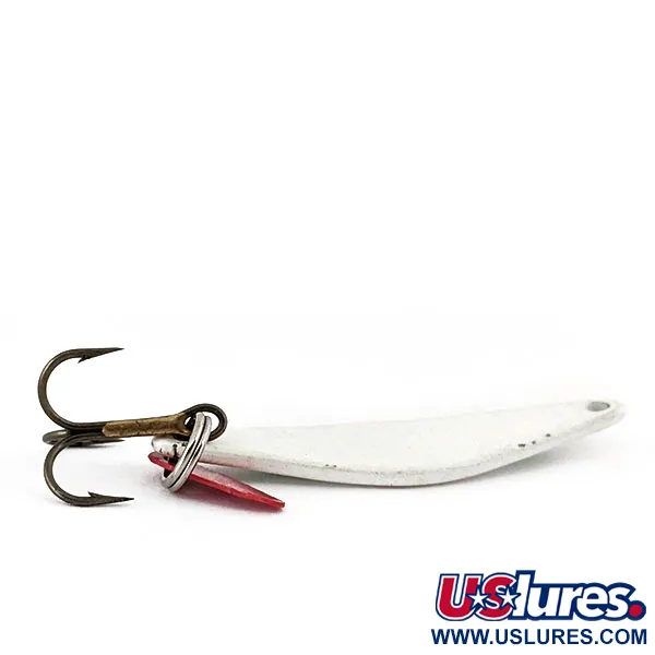 Vintage   Bay de Noc Do-Jigger, 3/16oz White Pearl / Green fishing spoon #14339