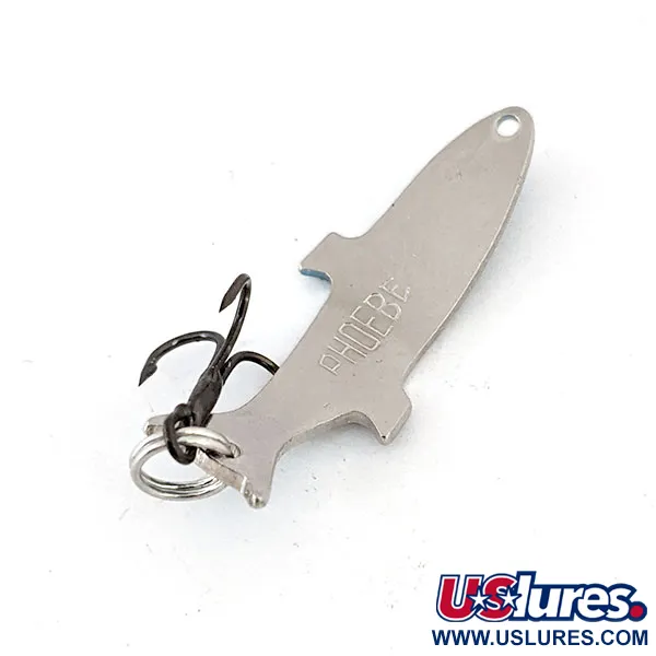 Vintage   Acme Phoebe, 3/32oz Nickel / Blue fishing spoon #14341