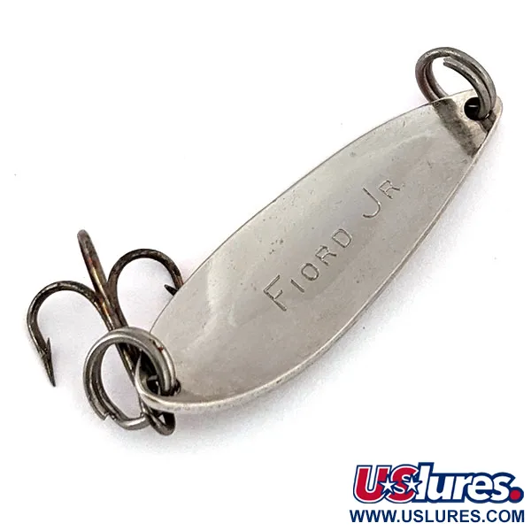 Vintage  Acme ​Fiord Spoon Jr, 1/8oz Nickel / Orange fishing spoon #14342