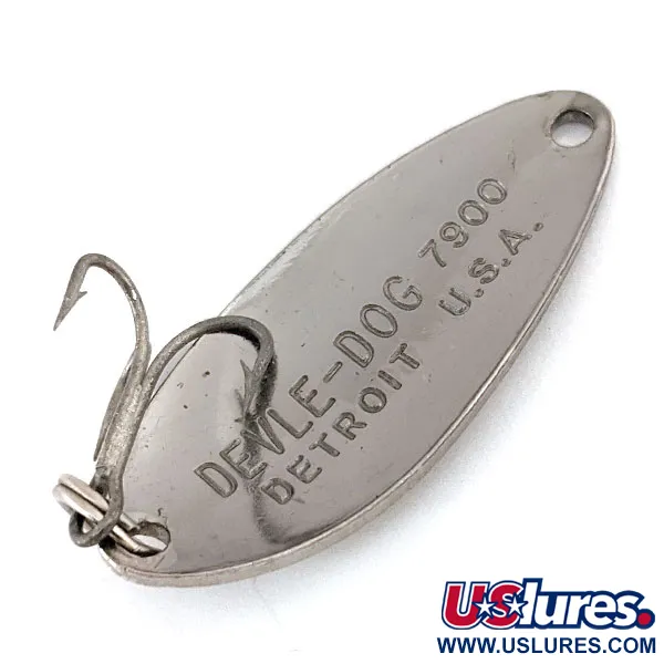 Vintage  Eppinger Dardevle Devle Dog 7900, 1/4oz Silver fishing spoon #14347