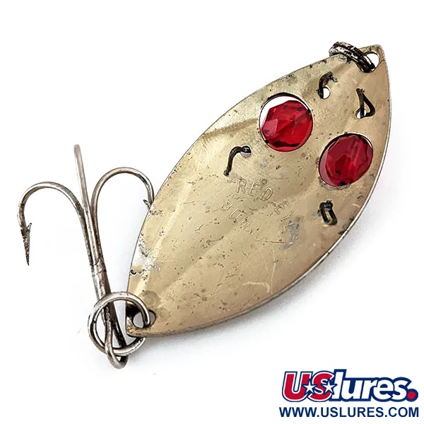 Vintage  Eppinger Red Eye Junior, 1/2oz Bronze (Brass) fishing spoon #14364