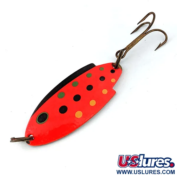 Vintage   Thomas Buoyant, 1/4oz Red Trout / White fishing spoon #14379