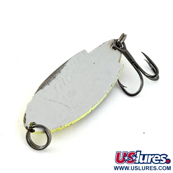 Vintage   Thomas Buoyant, 3/16oz Chartreuse / White fishing spoon #14380