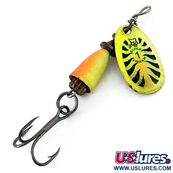 Vintage   Blue Fox Super Vibrax 1, 1/8oz Chartreuse spinning lure #14385