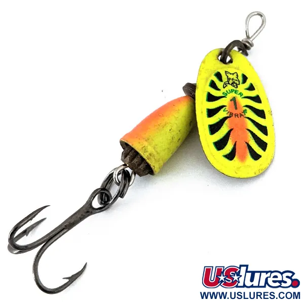 Vintage   Blue Fox Super Vibrax 1, 1/8oz Chartreuse spinning lure #14386