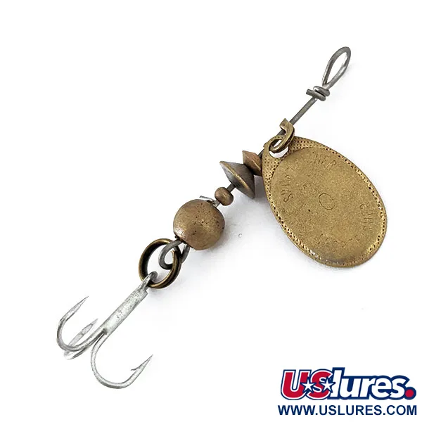 Vintage   Mister Twister Sportfisher 0, 3/32oz Matte Brass spinning lure #14389