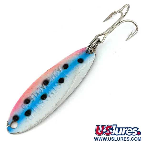 Vintage  Acme Kastmaster, 1/4oz Rainbow Trout fishing spoon #14416