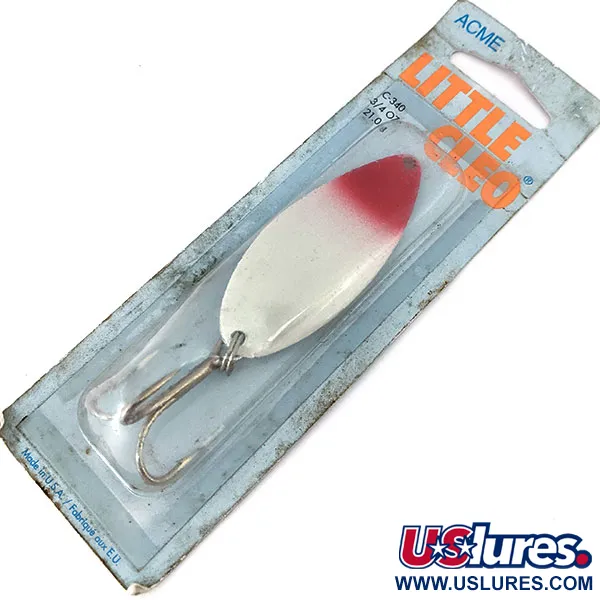   Acme Little Cleo, 3/4oz Pearl / Red / Nickel fishing spoon #14472