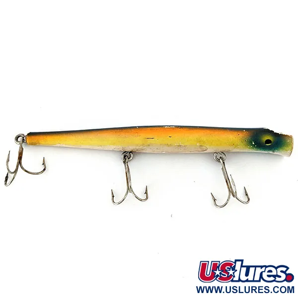 Vintage  Unknown Wooden Pencil Plug, 1/3oz  fishing lure #14489