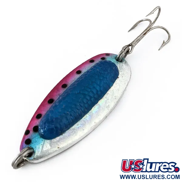 Vintage   Blue Fox Rattlin Pixee, 1/2oz Rainbow Trout / Blue fishing spoon #14496