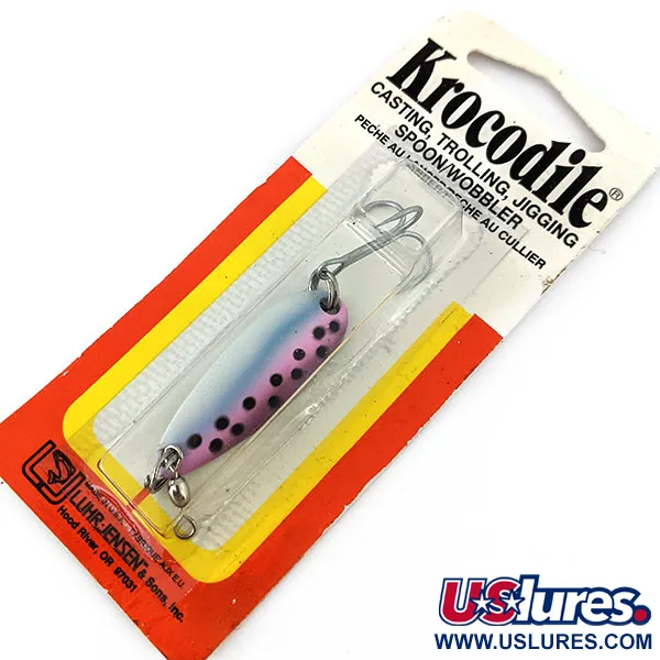  Luhr Jensen Krocodile, 1/3oz Rainbow Trout fishing spoon #14497