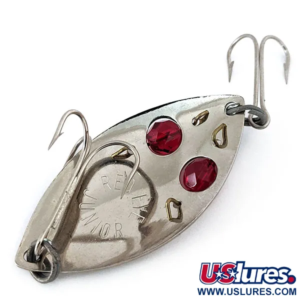 Vintage  Eppinger Red Eye Wiggler , 1/2oz Nickel / Red Eyes fishing spoon #14532