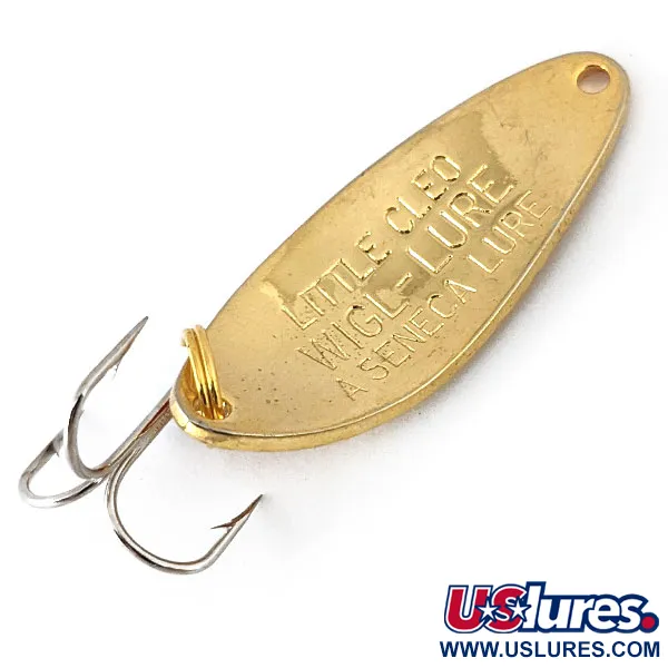 Vintage   Little Cleo Seneca, 1/4oz Gold / Red / White fishing spoon #14540