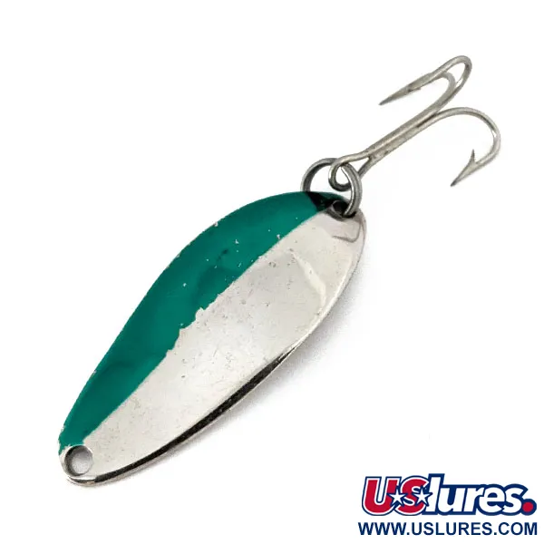 Vintage   Seneca Little Cleo, 1/4oz Nickel / Green fishing spoon #14541