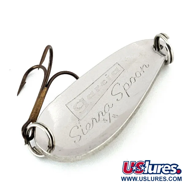 Vintage  Abu Garcia  Garcia Sierra Spoon, 2/5oz Silver fishing spoon #16432