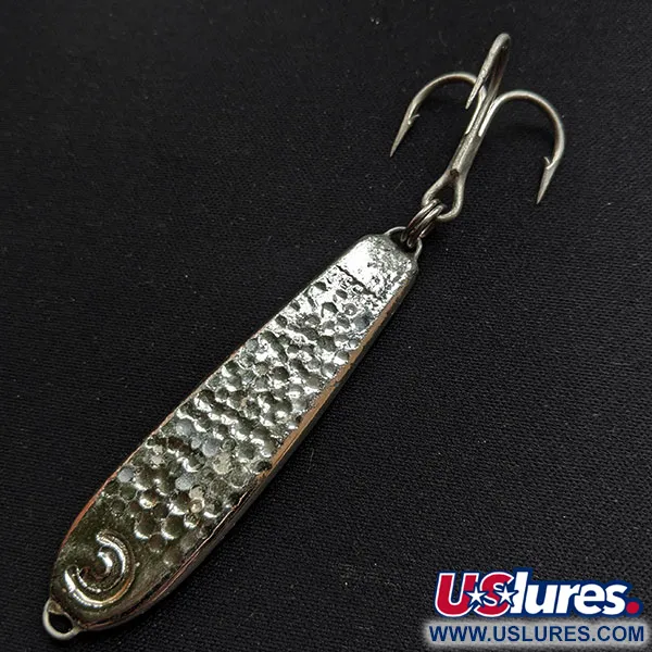 Vintage   Cotton Cordell CC Spoon Jig Lure, 1oz Silver fishing spoon #14564