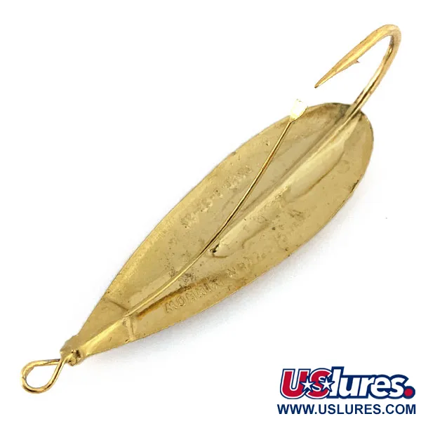 Vintage   Weedless Johnson Silver Minnow , 2/5oz Gold fishing spoon #14592