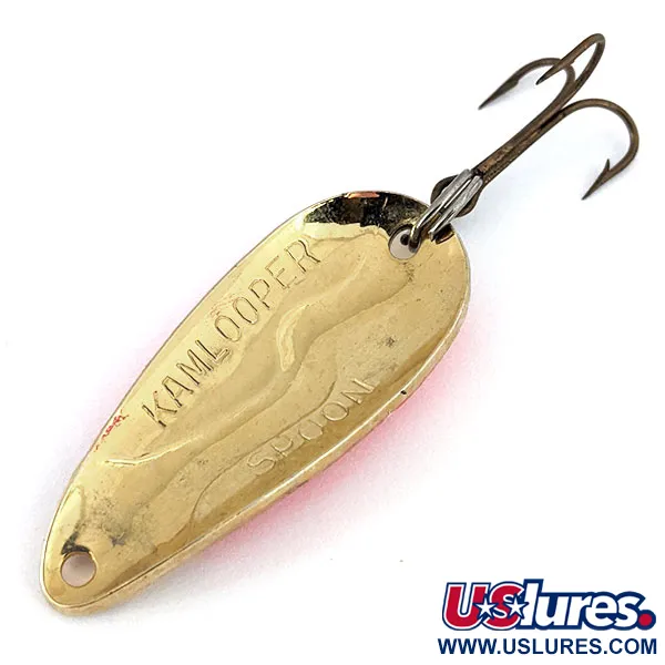 Vintage  Acme Kamlooper, 2/5oz Gold / Orange fishing spoon #14597