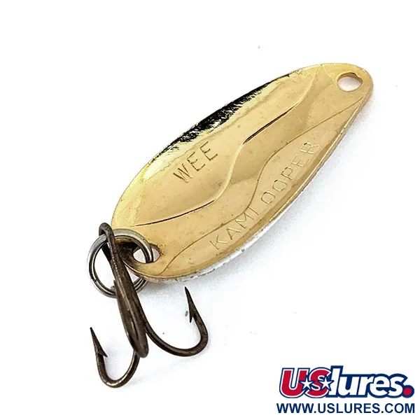Vintage  Acme Kamlooper Wee, 1/8oz Red / White / Gold fishing spoon #14598