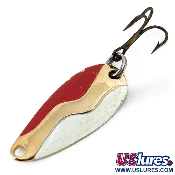 Vintage  Acme Kamlooper Wee, 1/8oz Red / White / Gold fishing spoon #14598
