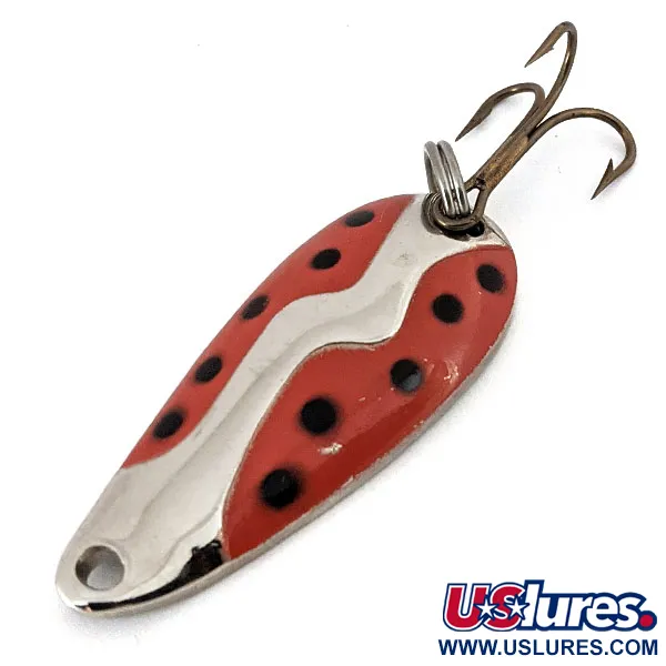 Vintage  Acme Kamlooper, 2/5oz Red / Black / Nickel fishing spoon #14599