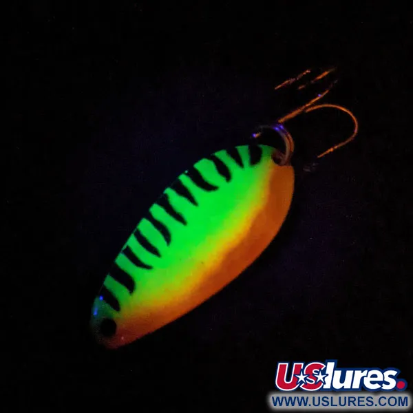 Vintage   Acme Little Cleo, 1/4oz Fire Tiger fishing spoon #14611