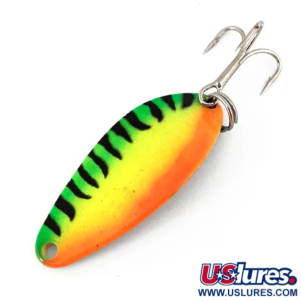 Vintage   Acme Little Cleo, 1/4oz Fire Tiger fishing spoon #14611