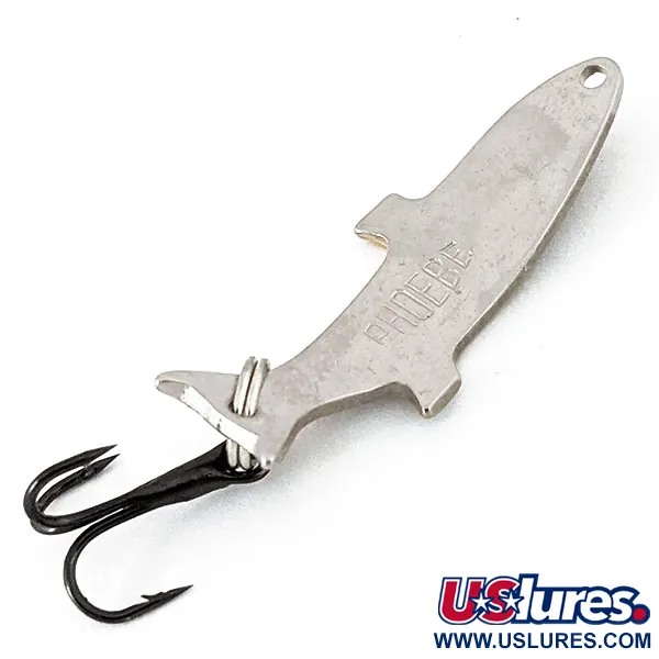 Vintage   Acme Phoebe, 3/32oz Nickel / Orange fishing spoon #14614