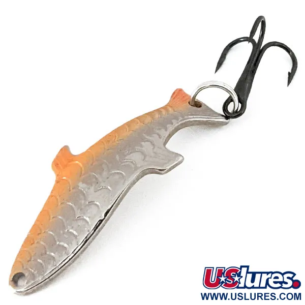 Vintage   Acme Phoebe, 3/32oz Nickel / Orange fishing spoon #14614