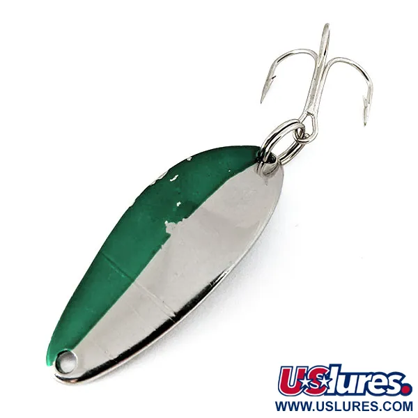 Vintage   Seneca Little Cleo, 1/4oz Nickel / Green fishing spoon #14633