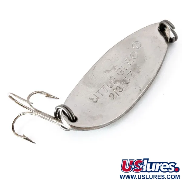 Vintage   Acme Little Cleo Glow, 3/4oz White / Pink / Nickel Glow in Dark fishing spoon #14635