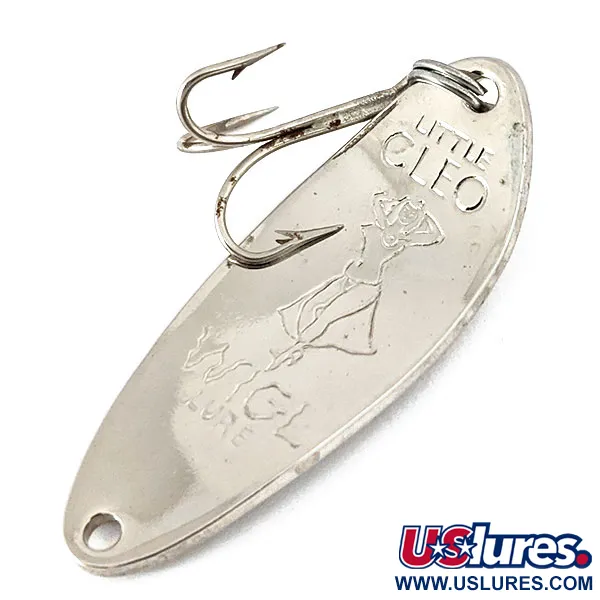 Vintage  Seneca Little Cleo (Hula Girl), 1/3oz Nickel fishing spoon #14642