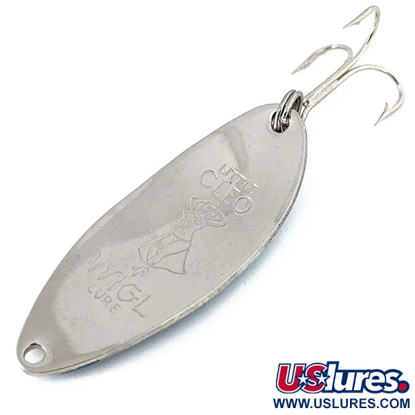 Vintage  Seneca Little Cleo (Hula Girl), 1/2oz Nickel / Blue fishing spoon #14643