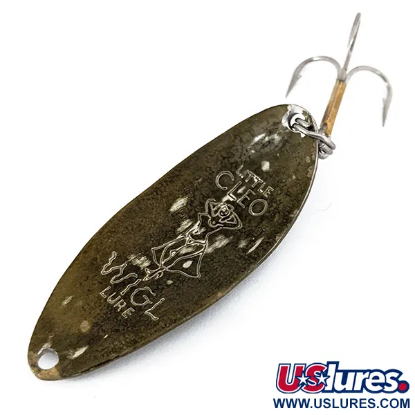 Vintage  Seneca Little Cleo (Hula Girl), 1/2oz Bronze (Brass) fishing spoon #14644