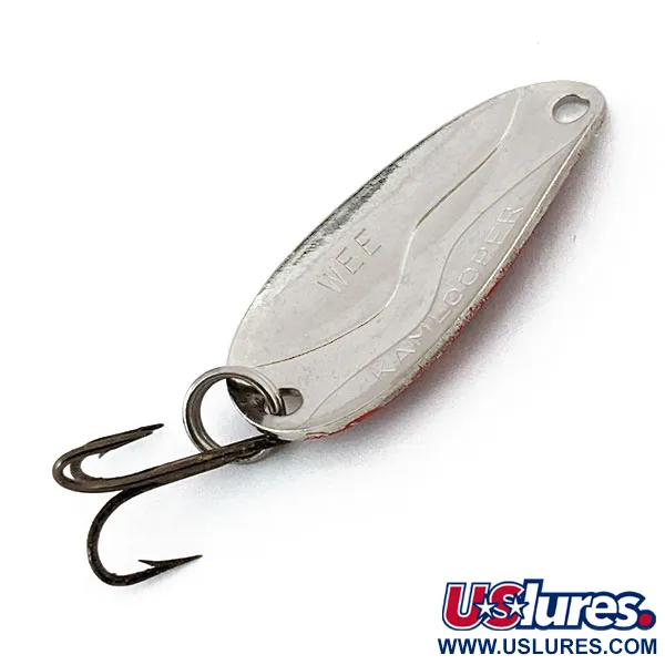 Vintage  Acme Kamlooper Wee, 1/8oz Nickel / Red / Black fishing spoon #14650