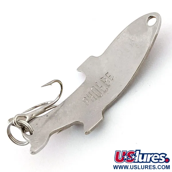 Vintage   Acme Phoebe, 1/8oz Nickel / Orange fishing spoon #14654