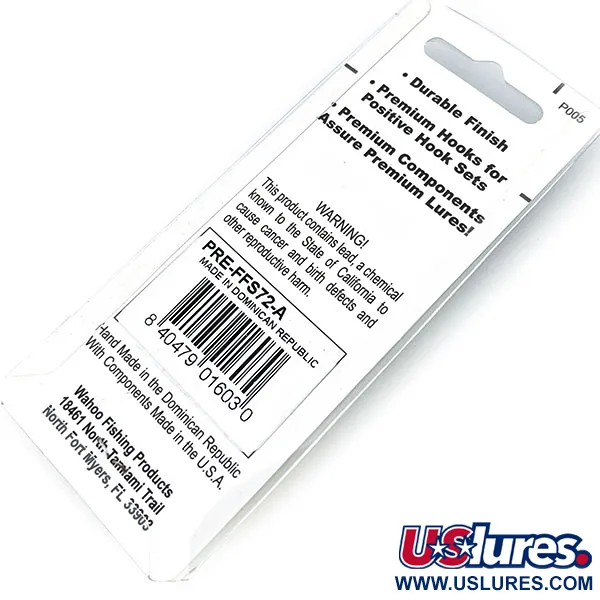   ​Wahoo Key Largo Swim'n Fin Jig Lure with rattle, 3/16oz  fishing spoon #14663