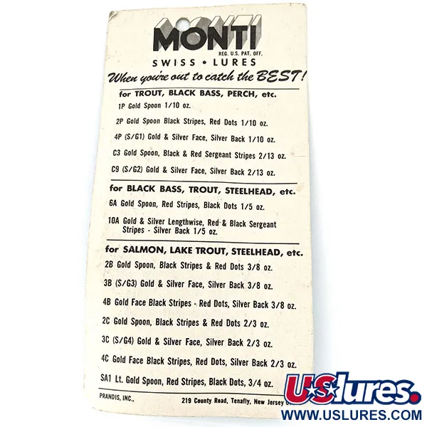  Other ​Monti Swiss Lures, 2/5oz  spinning lure #14667