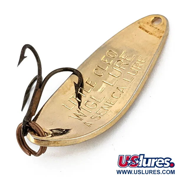 Vintage   Little Cleo Seneca, 1/4oz Gold fishing spoon #14669